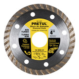 Disco de diamante de 4' x 1.2 mm, rin turbo, PRETUL 4', 1.2 mm