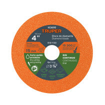 Disco de diamante 4" corte de vidrio TRUPER