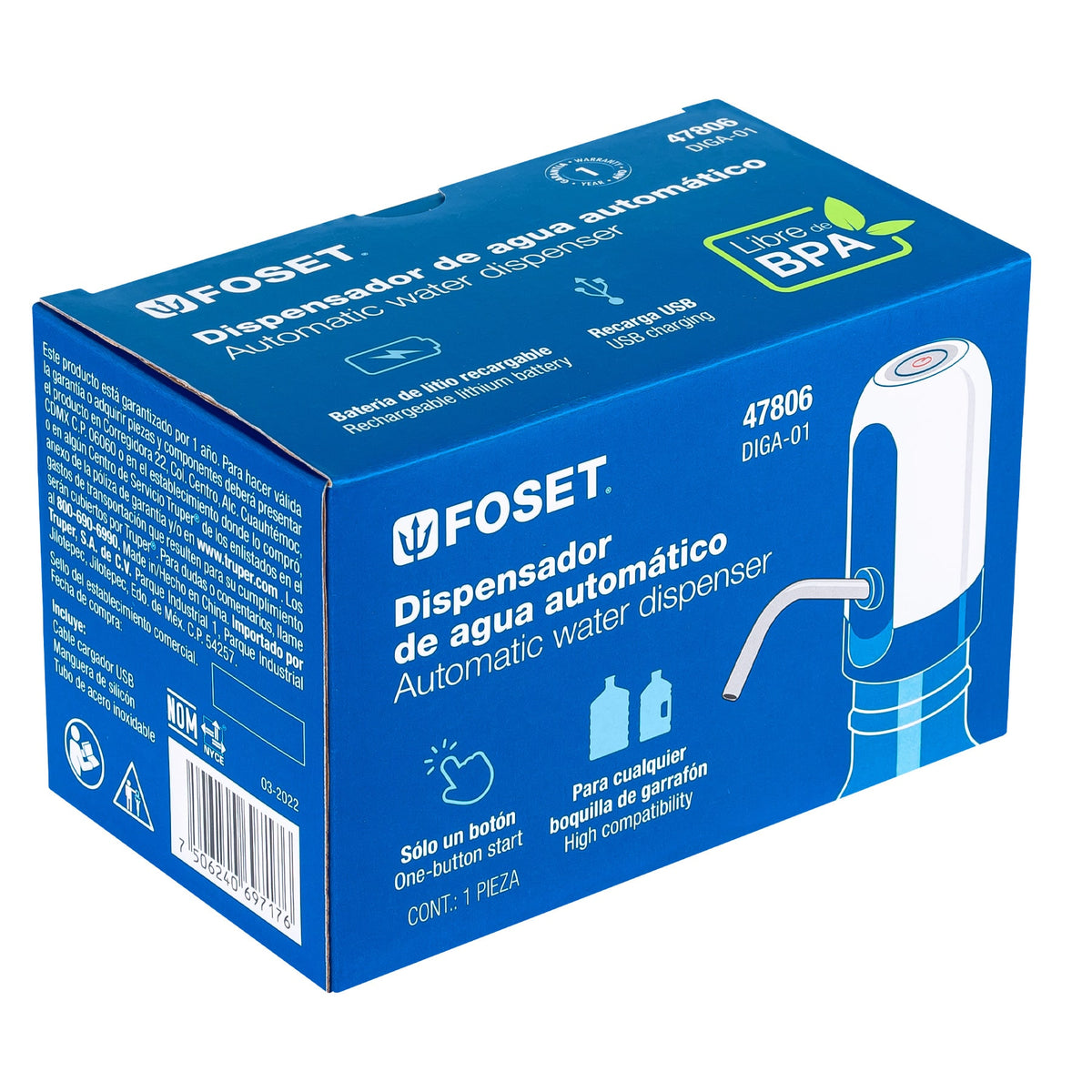 Dispensador electrico de agua para garrafon FOSET
