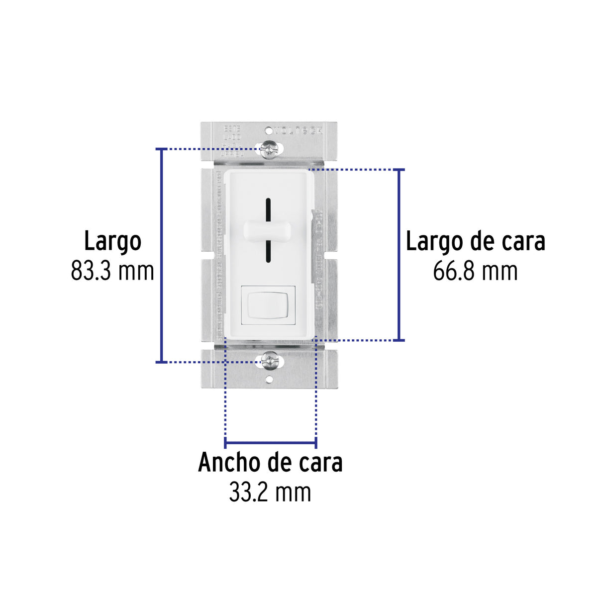 Atenuador de Luz deslizable con interruptor, línea Classic