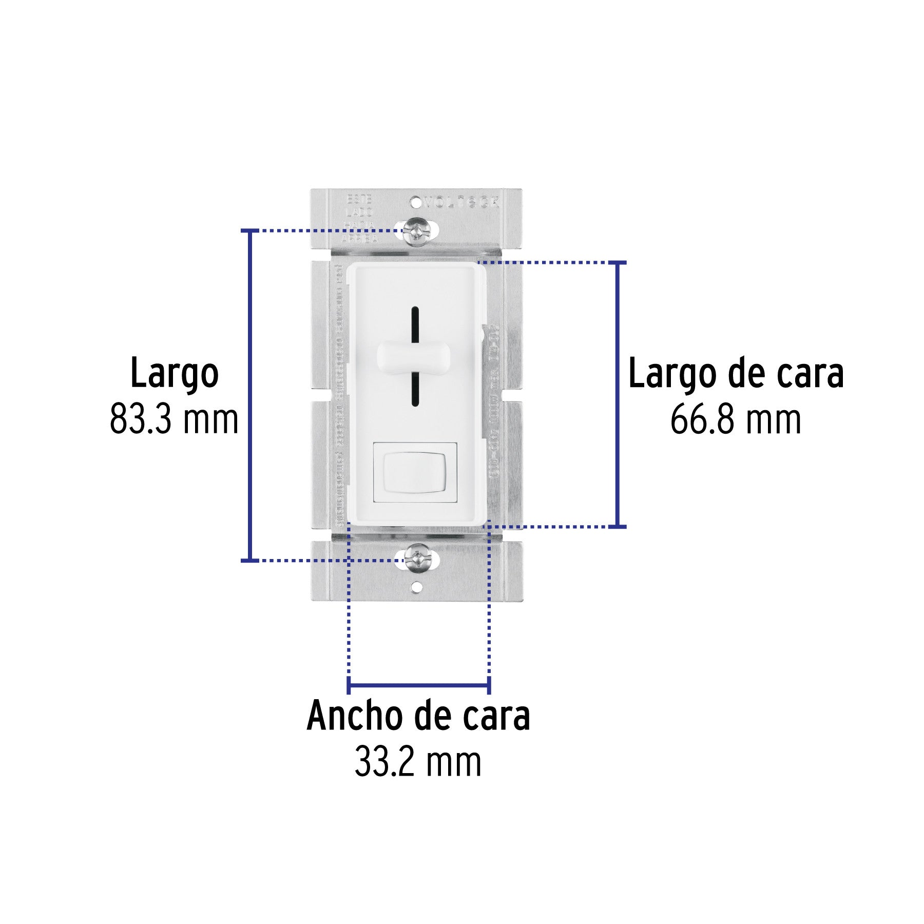 Atenuador de Luz deslizable con interruptor, línea Classic