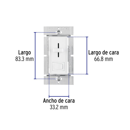 Atenuador de Luz deslizable con interruptor, línea Classic