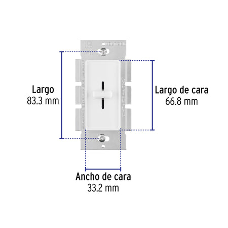 Atenuador de luz deslizable, línea Classic, Volteck
