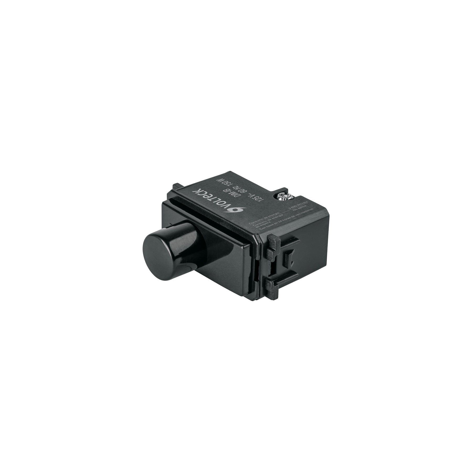 Dimmer giratorio, línea Italiana, color negro, Volteck