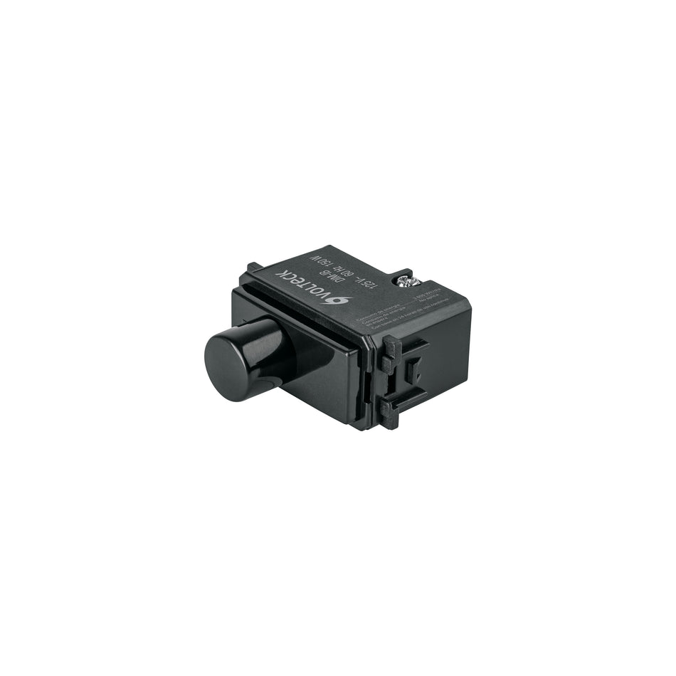 Dimmer giratorio, línea Italiana, color negro, Volteck