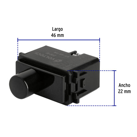 Dimmer giratorio, línea Italiana, color negro, Volteck