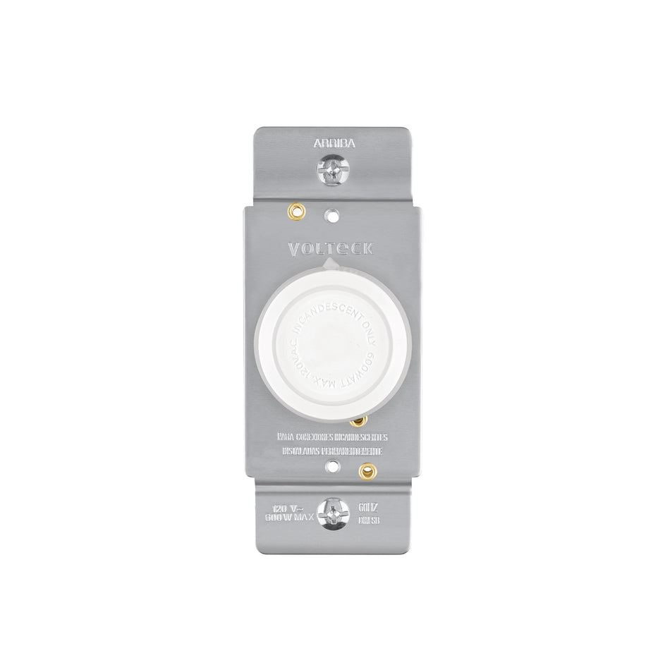 Atenuador de luz giratorio, Standard, blanco, Volteck