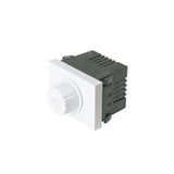 Dimmer giratorio, 1.5 módulos, línea Española, color blanco
