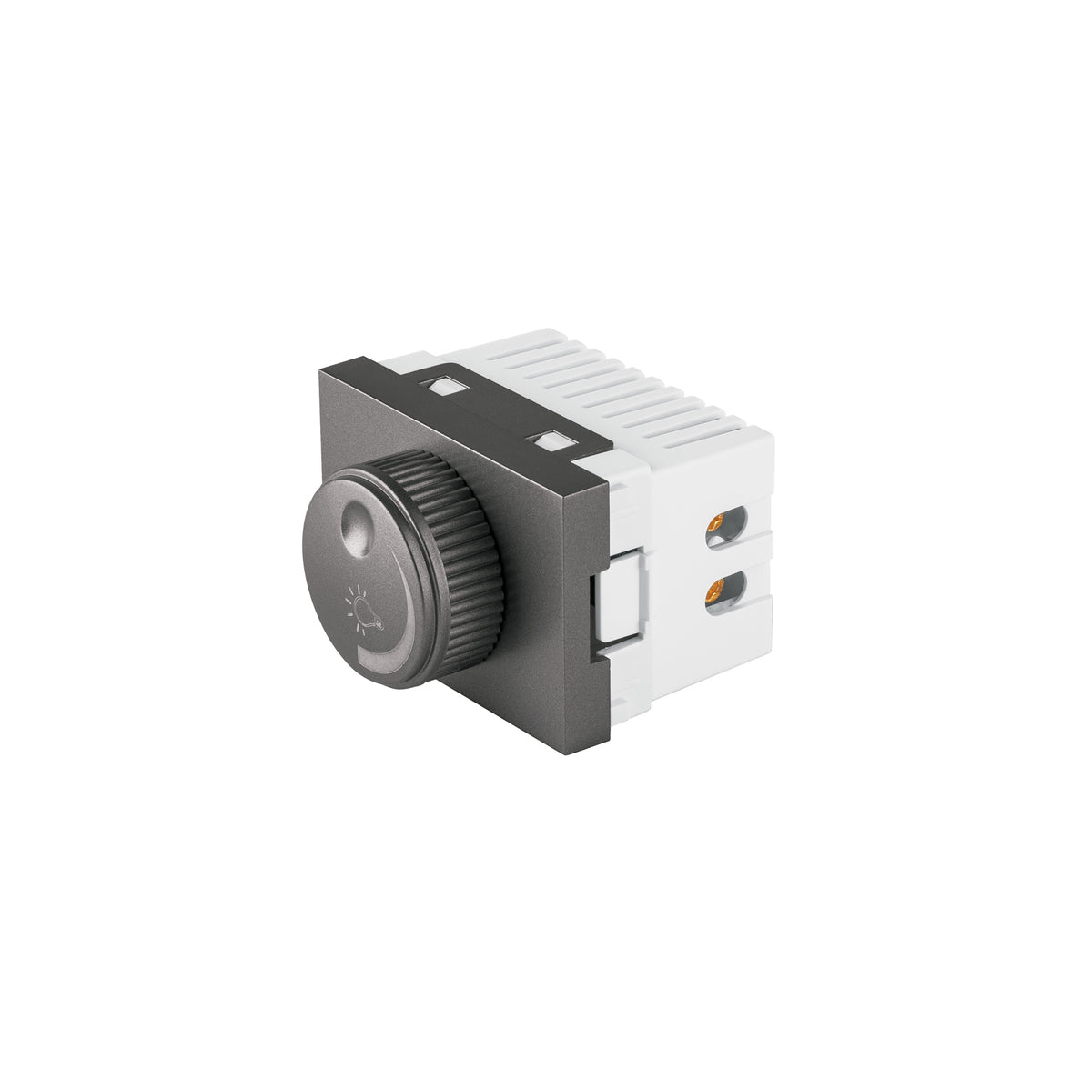 Dimmer giratorio acero inox de 1.5 modulos linea Lisboa