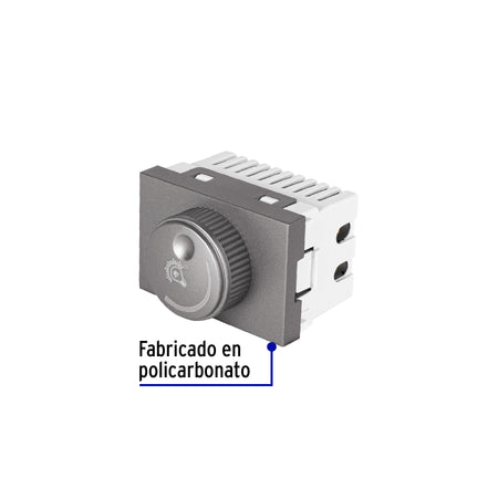 Dimmer giratorio acero inox de 1.5 modulos linea Lisboa