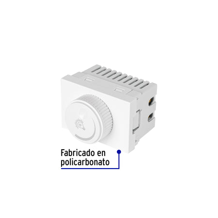 Dimmer giratorio blanco de 1.5 módulos, línea Lisboa