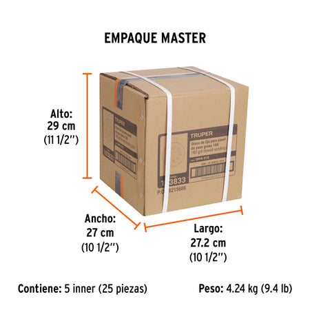 Paquete con 5 discos de lija 9" grano 180 para LIPA-9A