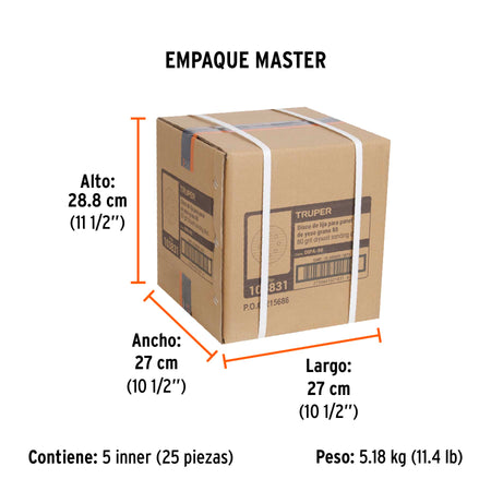 Paquete con 5 discos de lija 9" grano 80 para LIPA-9A
