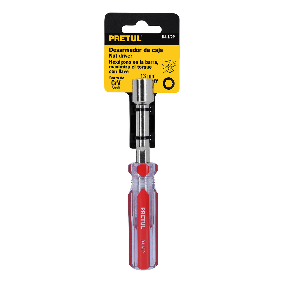 Desarmador de caja 1/2' mango de PVC, Pretul 1/2'