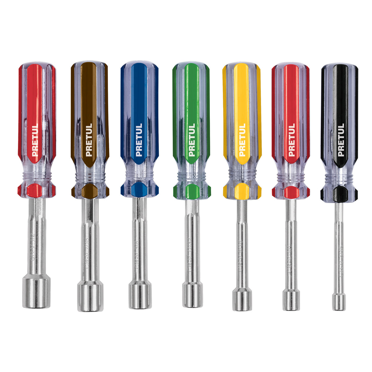 Juego de 7 desarmadores de caja mango de PVC Pretul