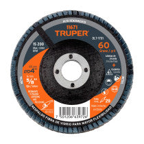 Disco laminado grano 60 centro fibra TRUPER 5/8"