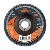 Disco laminado grano 80 centro fibra TRUPER 5/8"