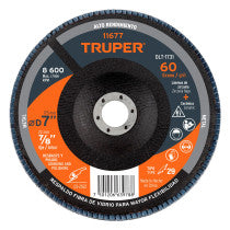 Disco laminado grano 60 centro fibra TRUPER 7/8"
