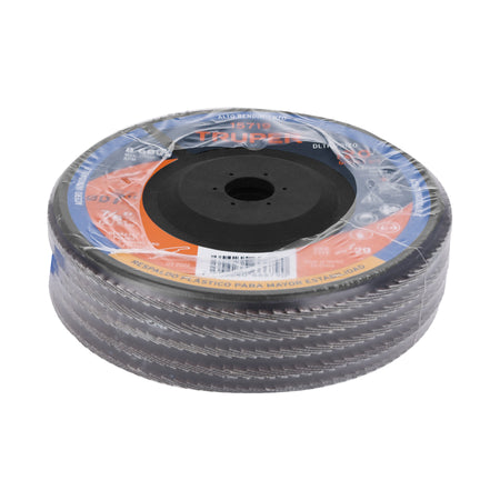 Disco laminado 7" grano 120 centro 7/8" plastico TRUPER