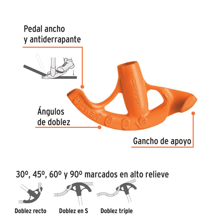 Doblador de tubo conduit 1/2', Truper 1/2'