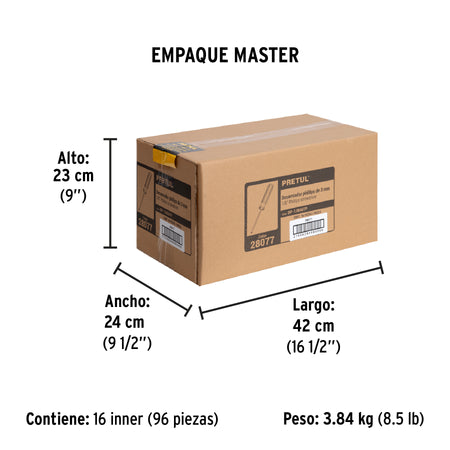 Desarmador de cruz 1/8' x 6' mango de PVC, Pretul