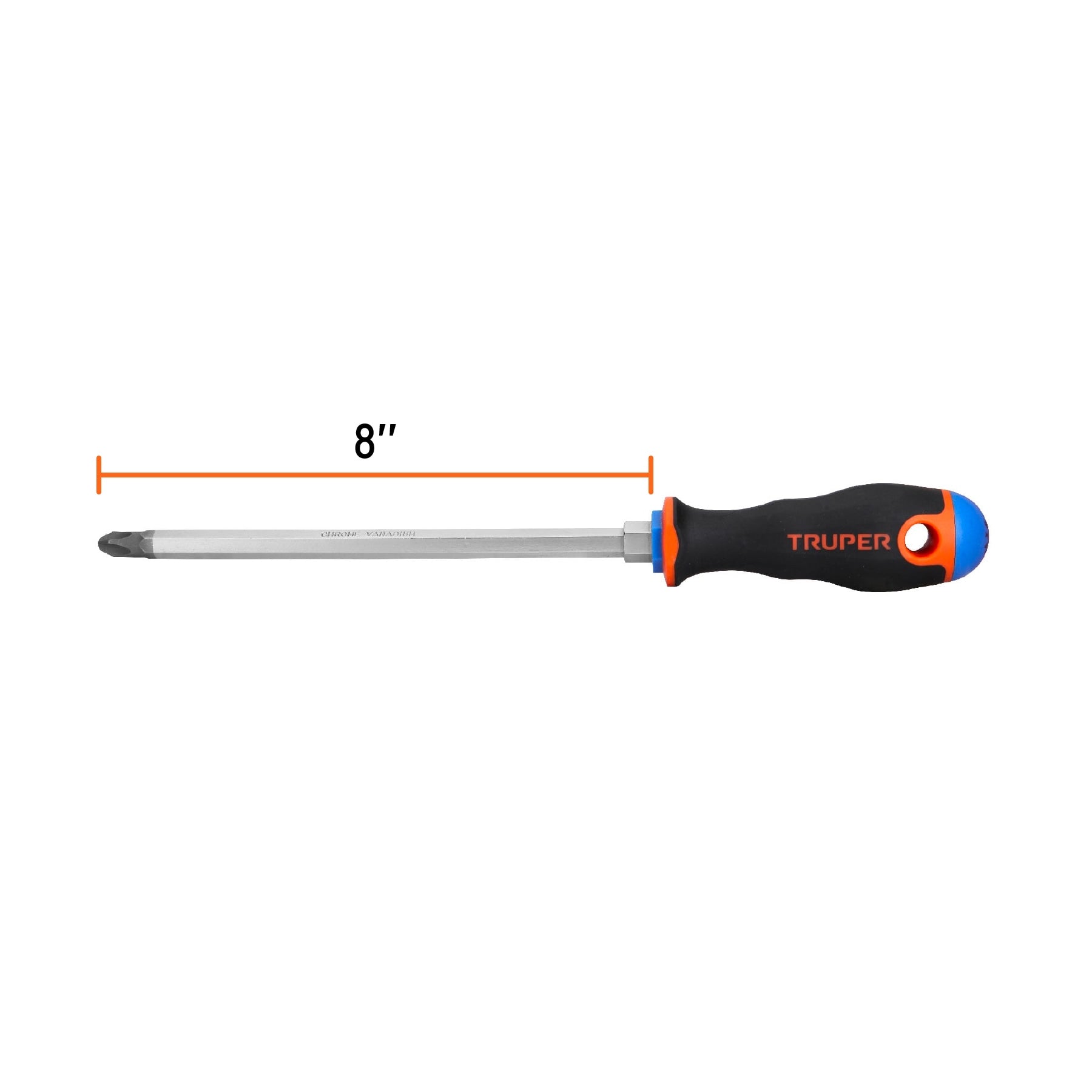 Desarmador de cruz 3/8' x 8' mango Comfort Grip, Truper