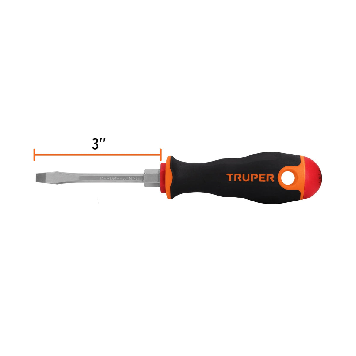 Desarmador plano 3/16' x 3' mango Comfort Grip, Truper