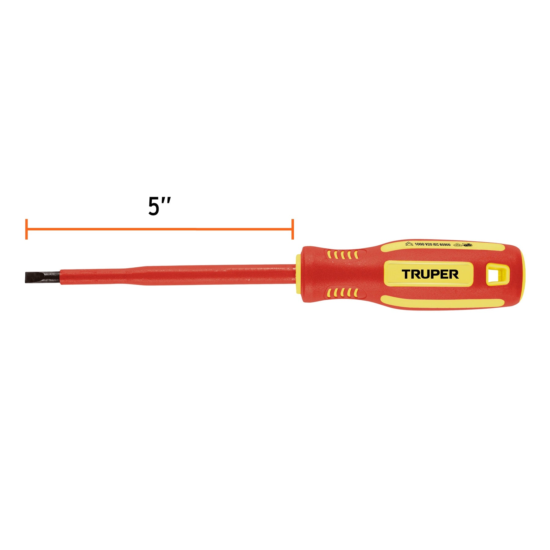 Desarmador dieléctrico plano 7/32' x 5', Truper