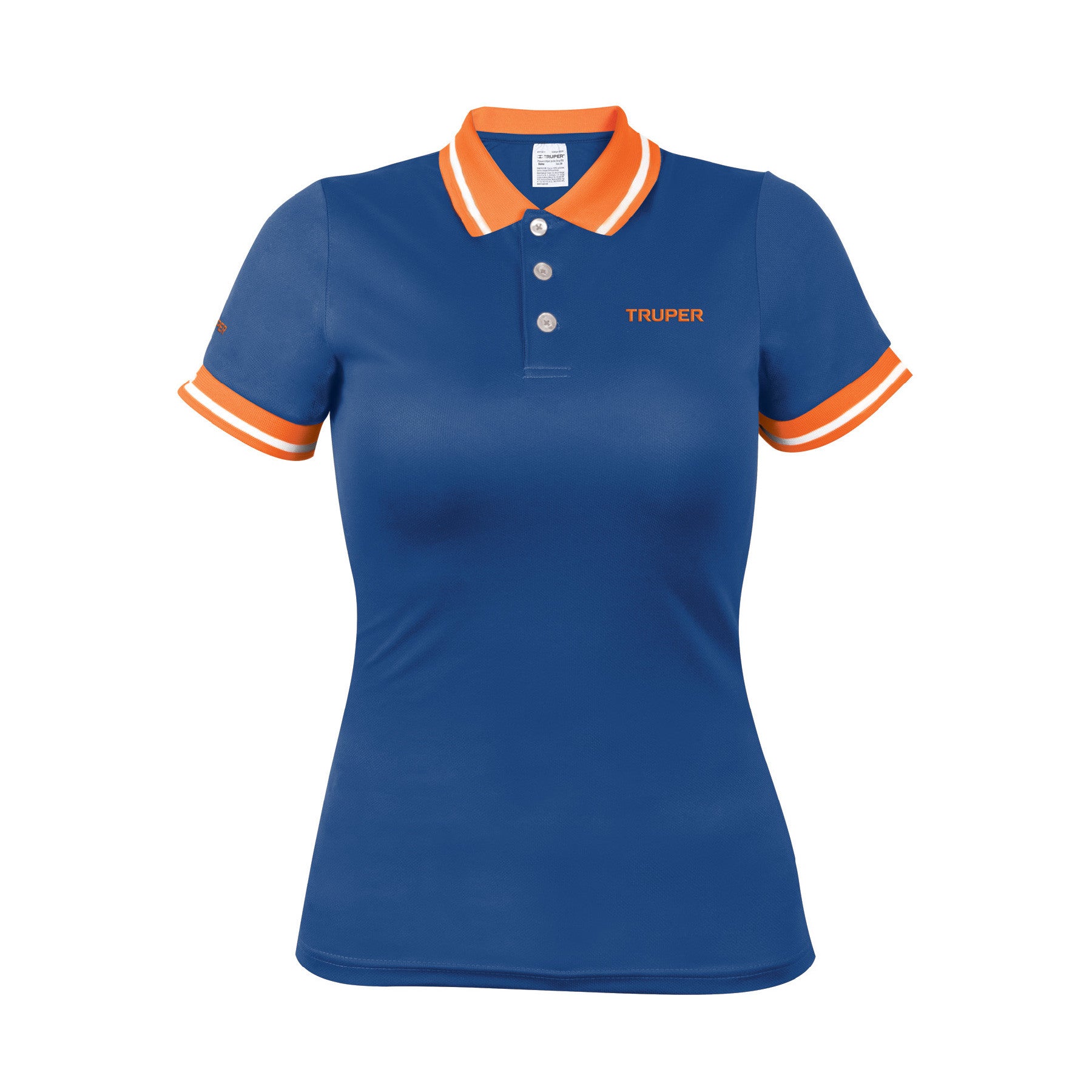 Playera polo performance para mujer M Truper azul