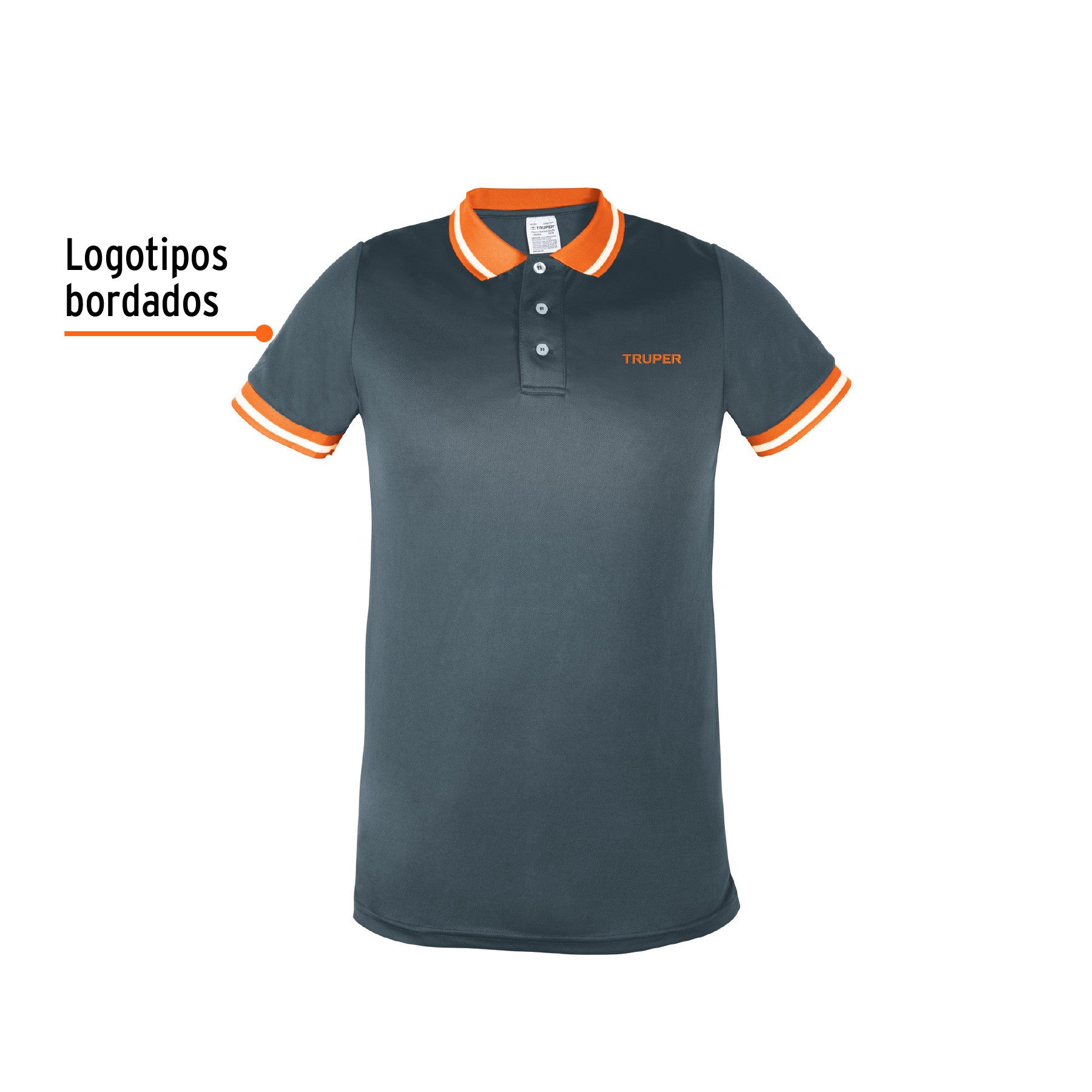 Playera polo performance para hombre, blanca, CH, Truper