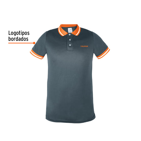 Playera polo performance para hombre, blanca, CH, Truper