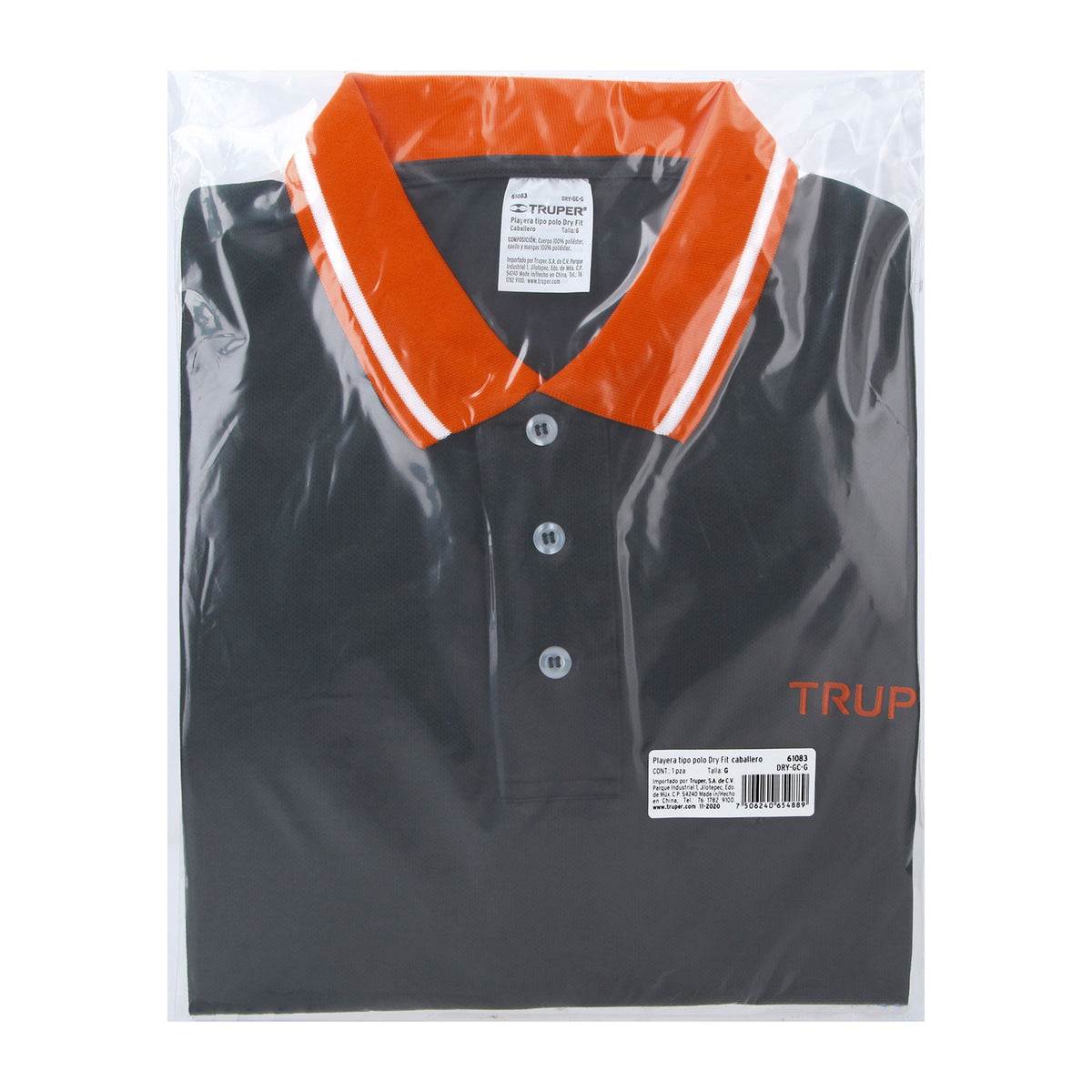 Playera polo performance para hombre, blanca, G, Truper