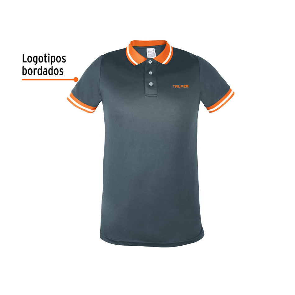 Playera polo performance para hombre, blanca, G, Truper