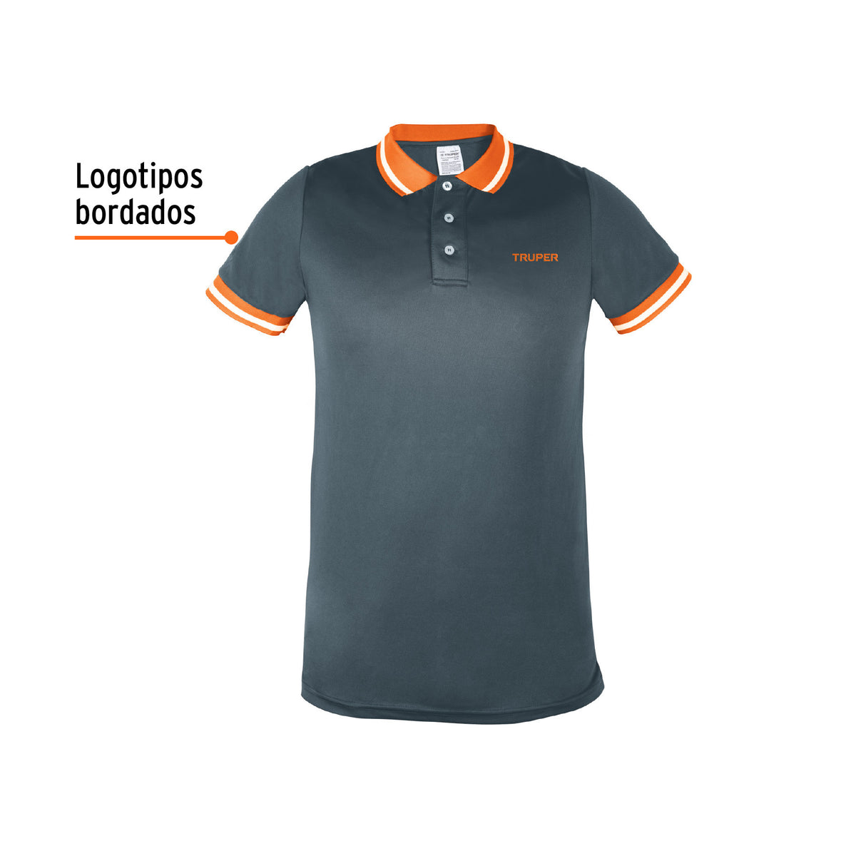 Playera polo performance para hombre, blanca, M, Truper