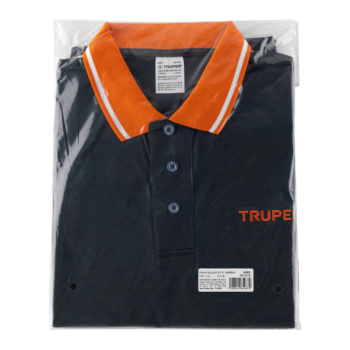 Playera polo performance para hombre, blanca, M, Truper