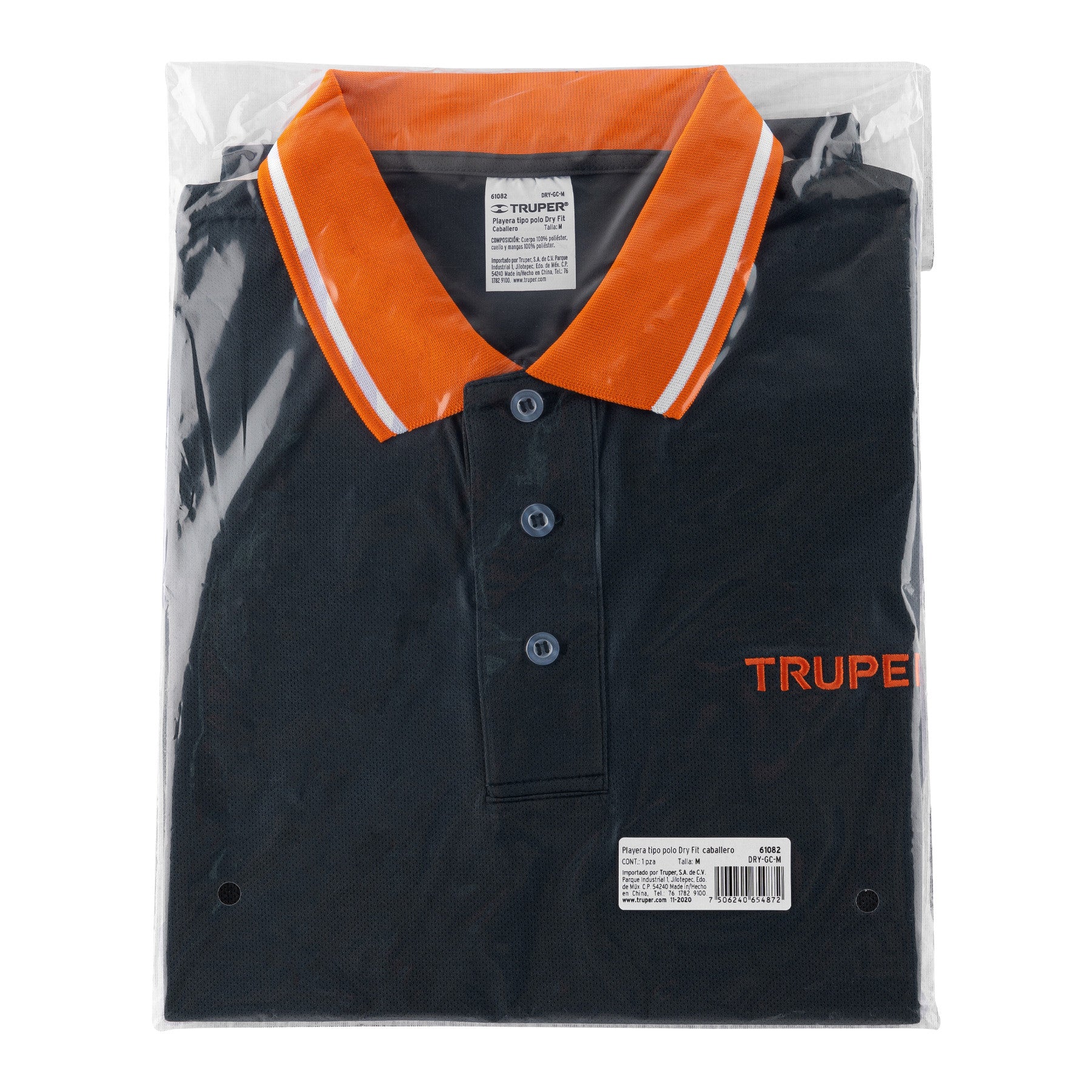 Playera polo performance para hombre, blanca, M, Truper