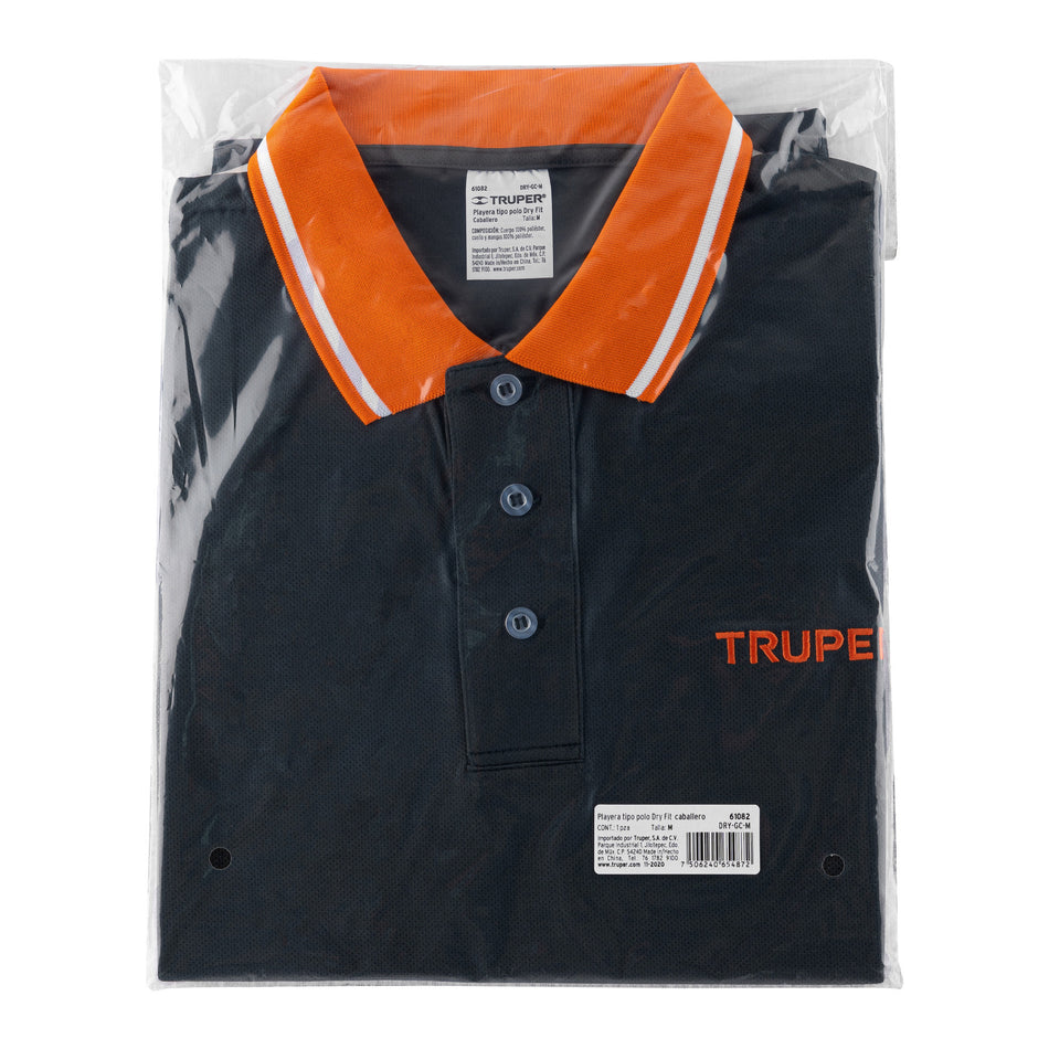 Playera polo performance para hombre, blanca, M, Truper