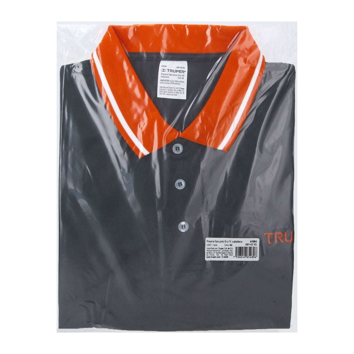 Playera polo performance para hombre, blanca, EG, Truper