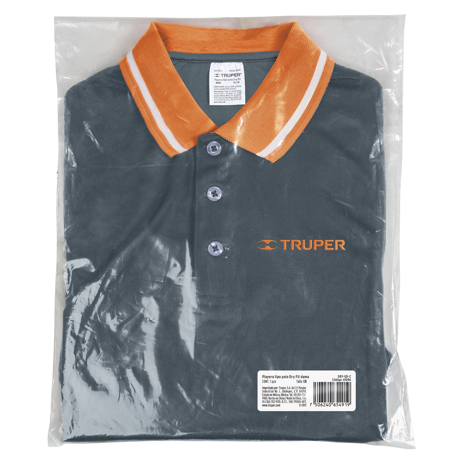 Playera polo performance para mujer, blanca, CH, Truper
