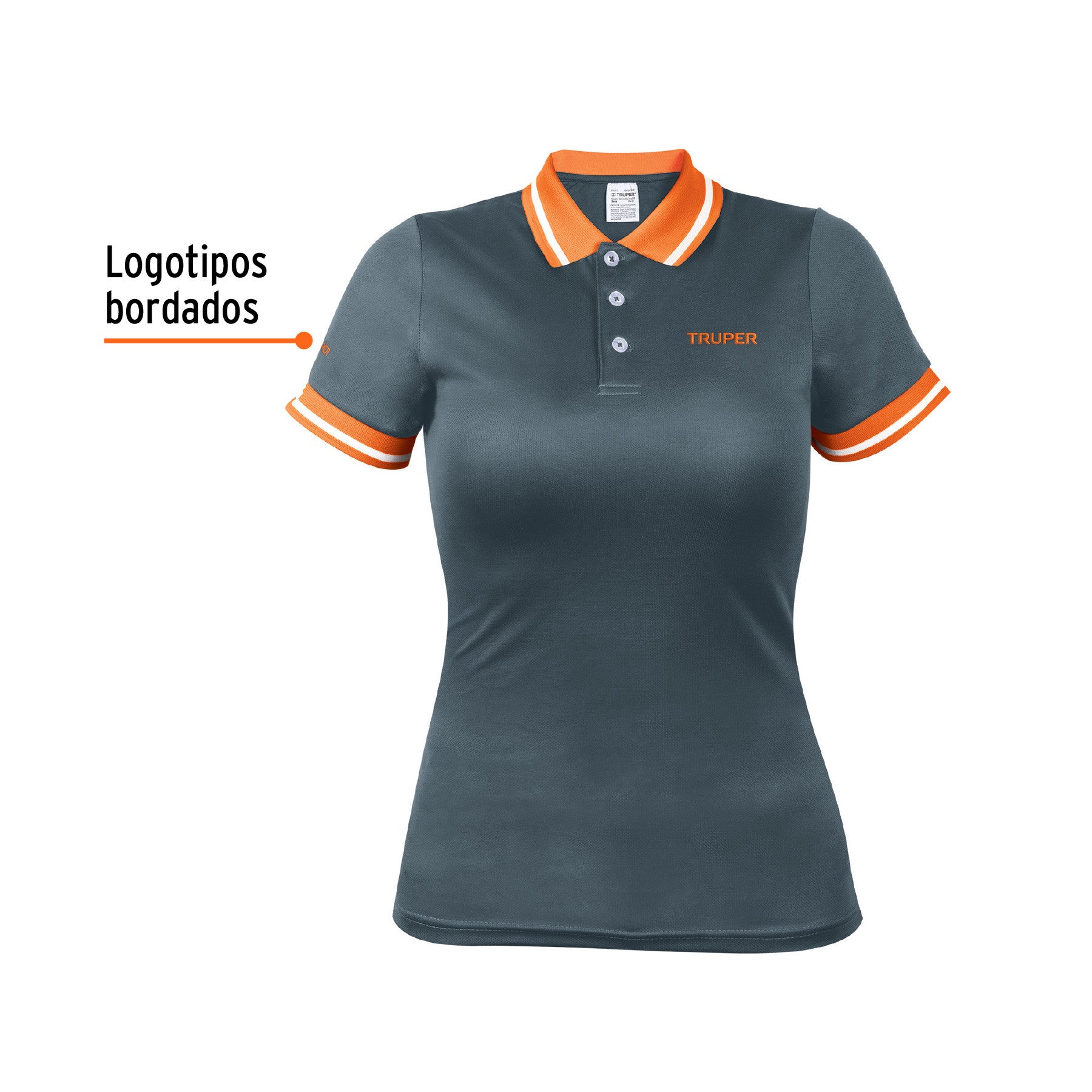 Playera polo performance para mujer, blanca, CH, Truper