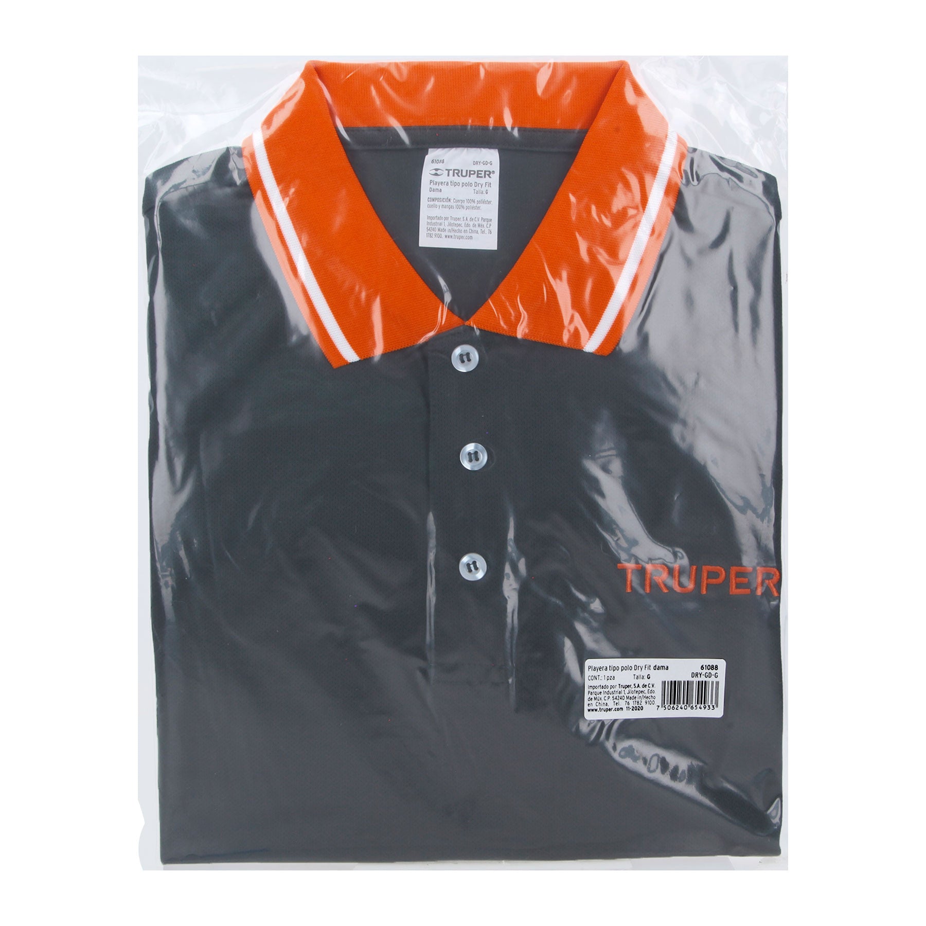 Playera polo performance para mujer, blanca, G, Truper