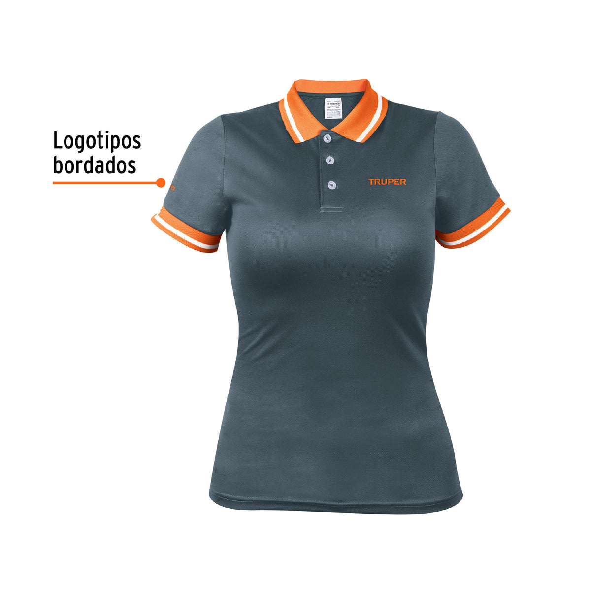 Playera polo performance para mujer, blanca, M, Truper