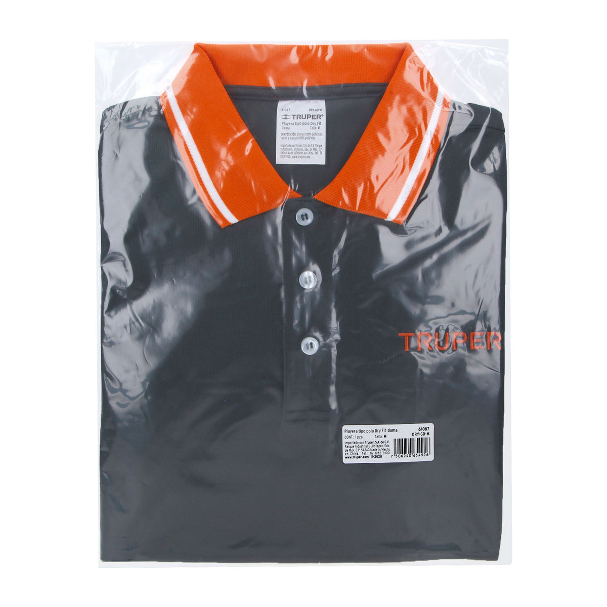 Playera polo performance para mujer, blanca, M, Truper