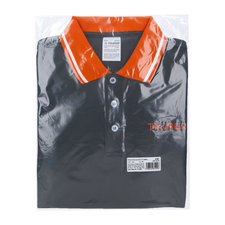 Playera polo performance para mujer, blanca, M, Truper
