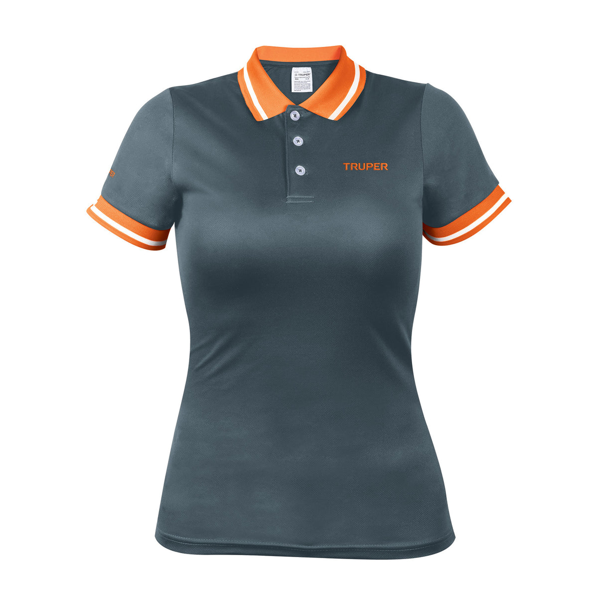 Playera polo performance para mujer G Truper gris