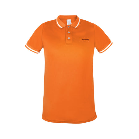 Playera polo performance para hombre M Truper naranja