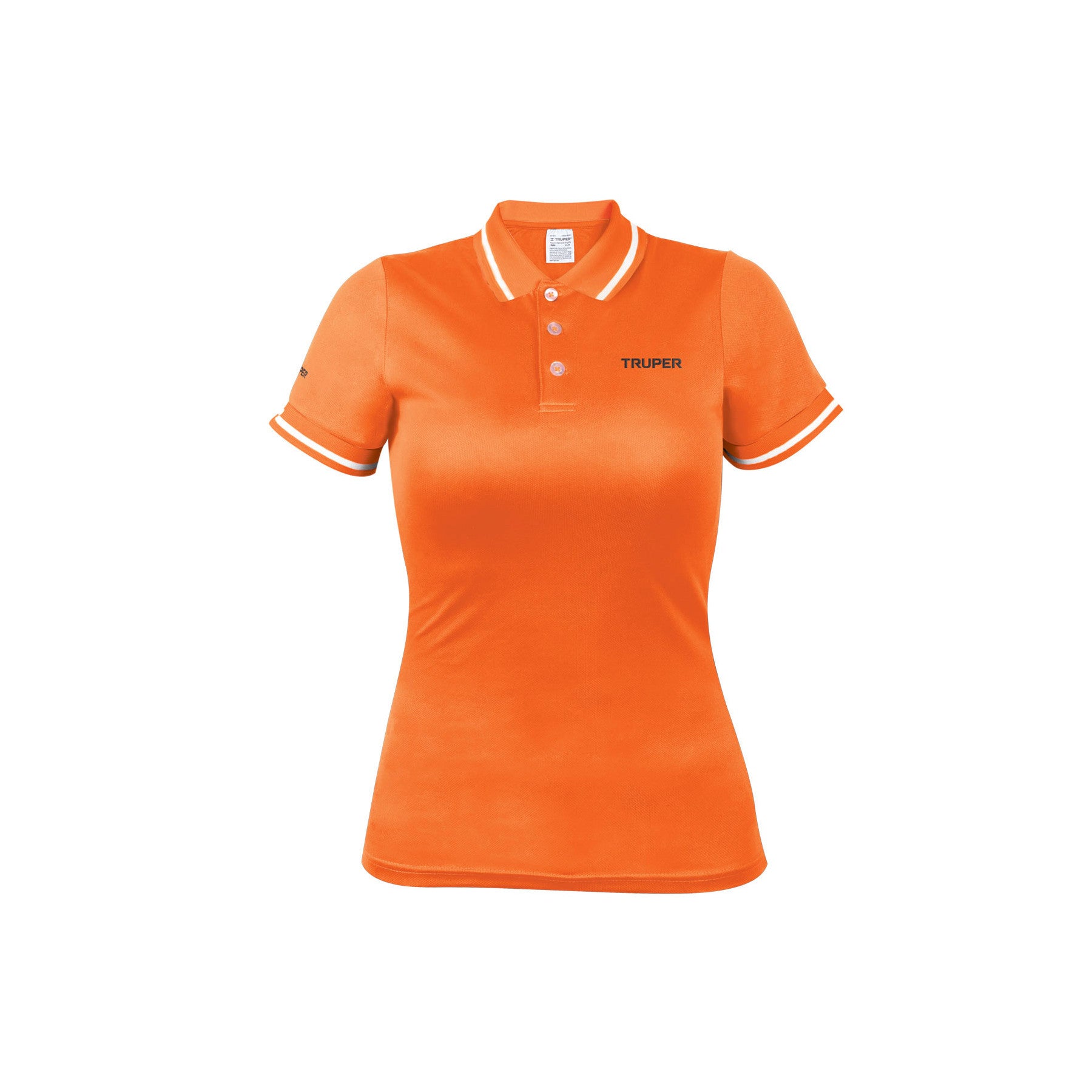 Playera polo performance para mujer M Truper naranja