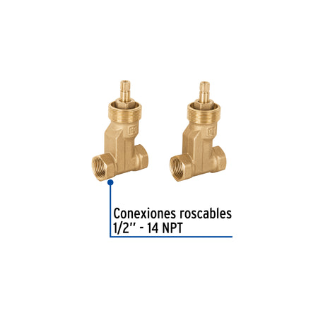 Juego llaves empotrar roscablescompresionsin maneral BASIC