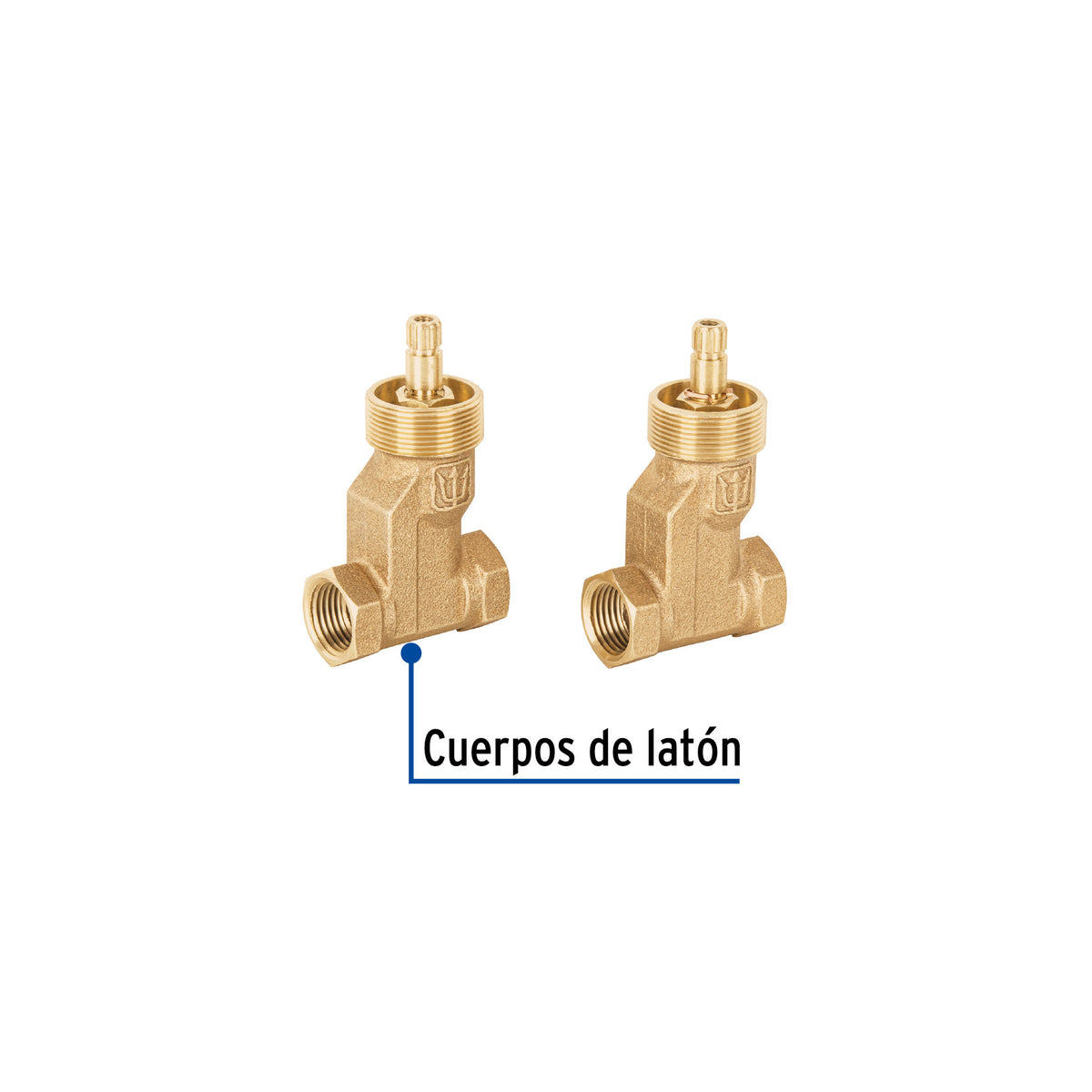 Juego llaves empotrar roscables 1/4 vuelta s/maneral FOSET