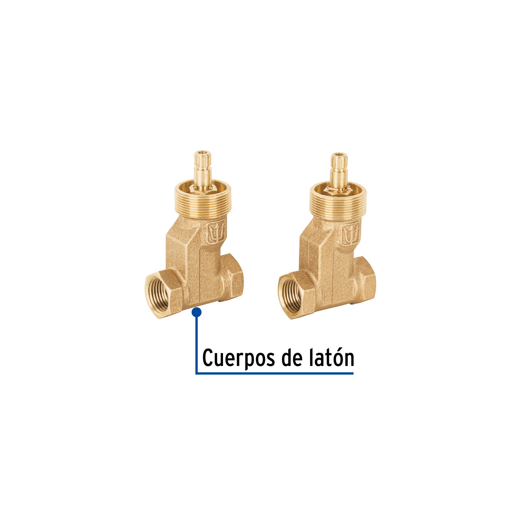 Juego llaves empotrar roscables 1/4 vuelta s/maneral FOSET